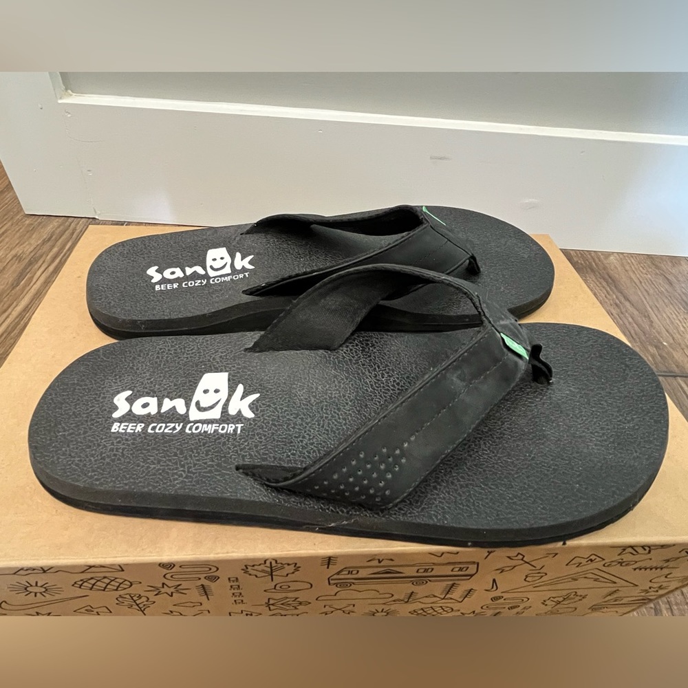 Men's Sanuk Beer Cozy Comfort flip flops Size 11
